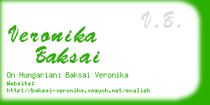 veronika baksai business card